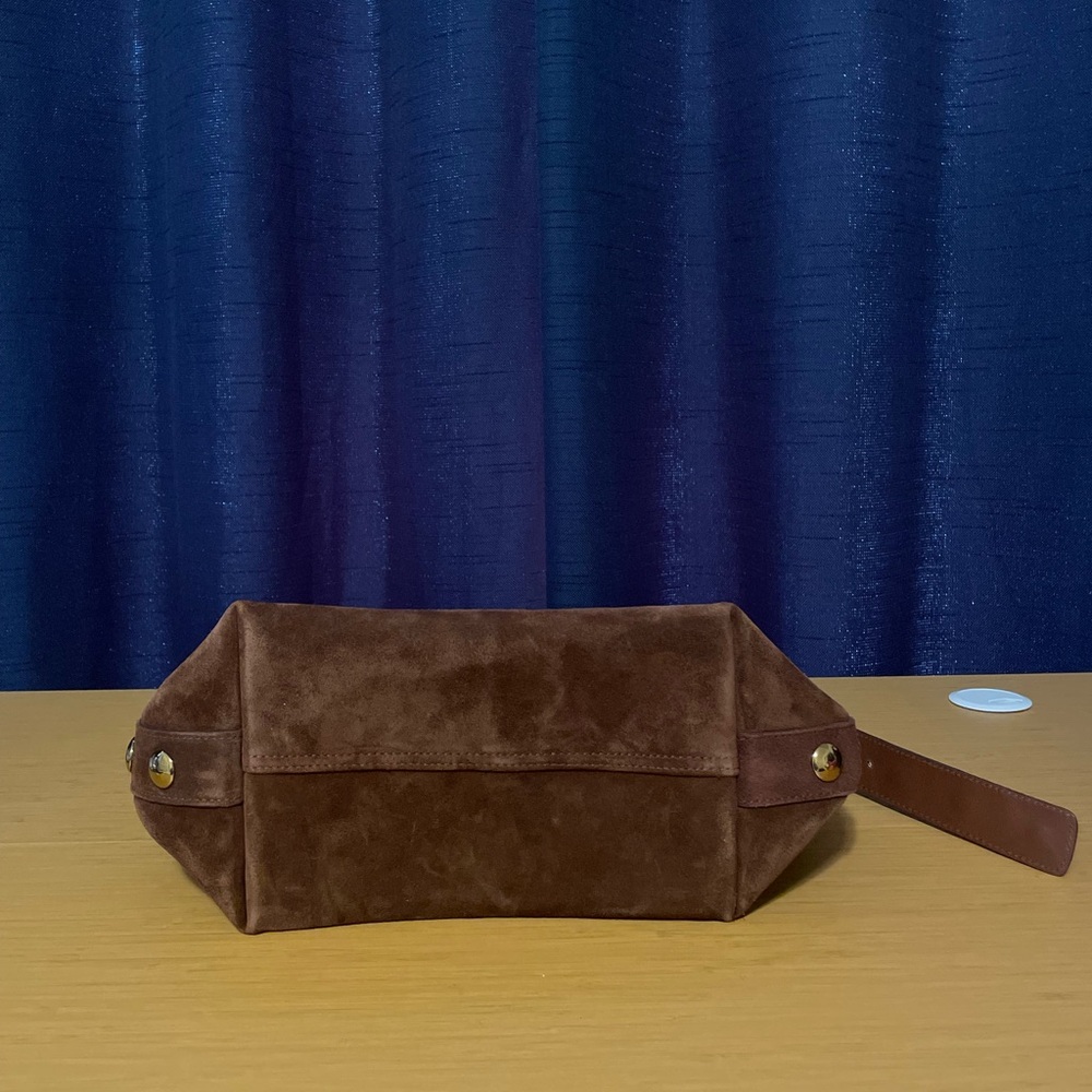 Madewell Brown Suede Studded Shoulder Bag - Picture 9 of 10